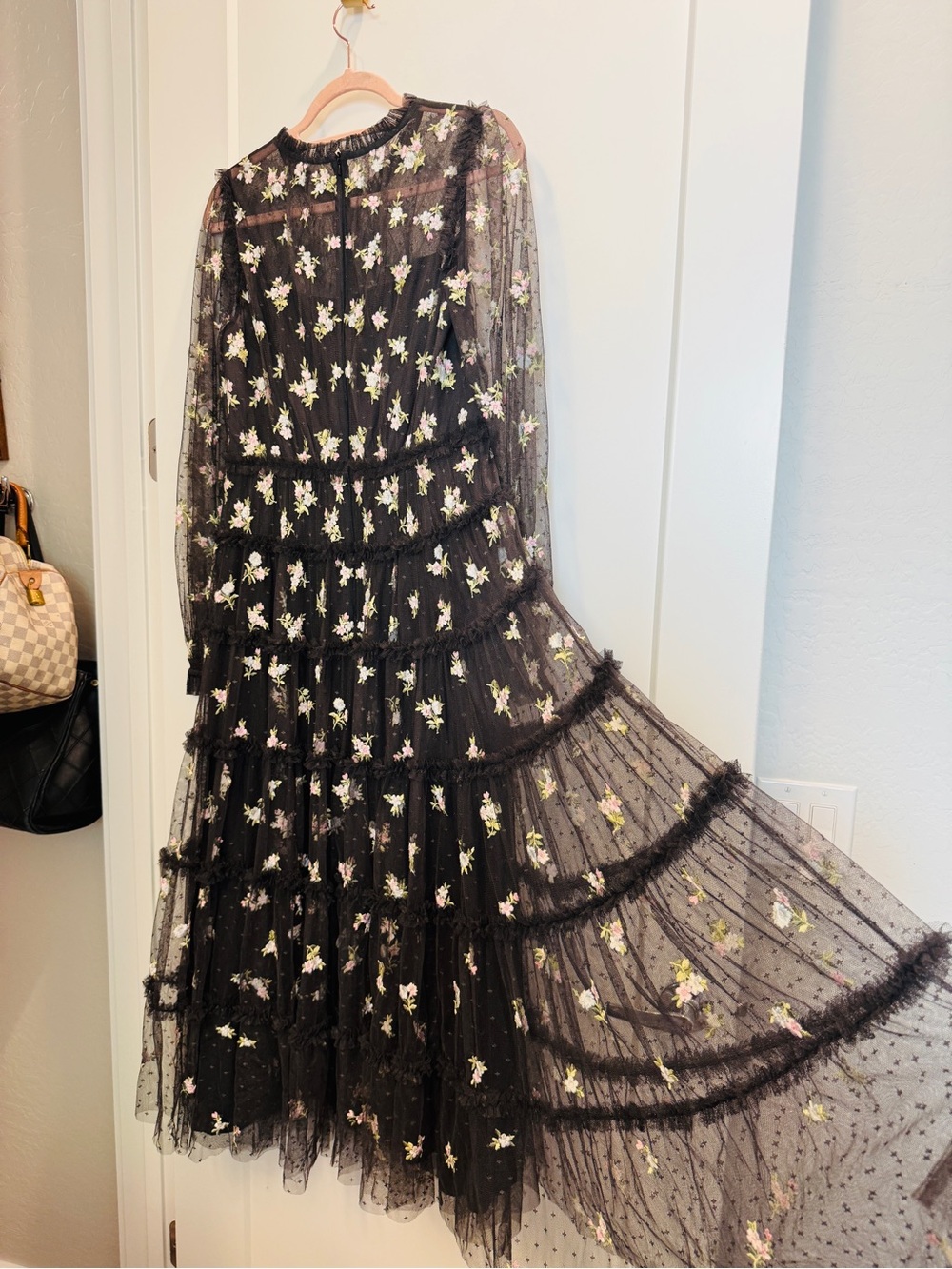 Needle & Thread Floral Tiered Mesh Maxi Midi Dress Serephina Ditsy Tea Modest - Picture 2 of 3
